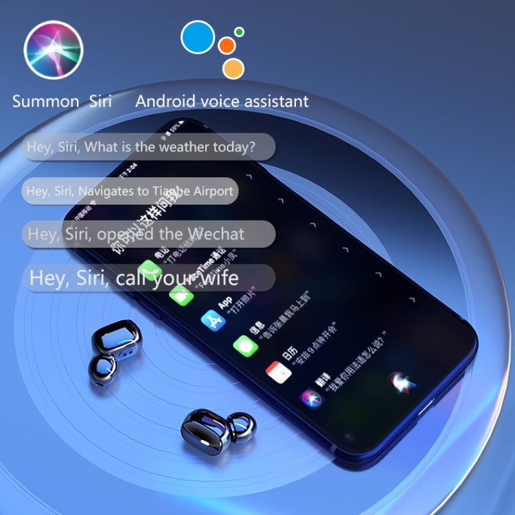 A9 TWS CVC8.0 and DSP Dual Noise Cancelling Bluetooth Earphone with Magnetic Charging Box & LED Digital Display, Support Touch & HD Call & Siri & Power Bank, A9