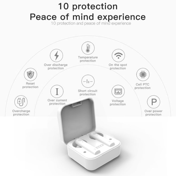 AIR2S TWS Dual Microphone Voice Noise Cancelling Touch Bluetooth Earphone with Charging Box, Support Light Display & Call & Voice Assistant & NFC, AIR2S Black, AIR2S White