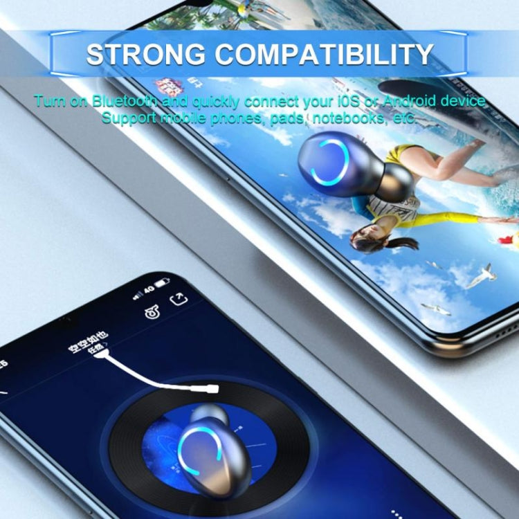 F9-8 TWS CVC8.0 Noise Cancelling Touch Mini Bluetooth Earphone with Charging Box, Support Three-screen LED Power Display & Mobile Phone Holder & Call & Voice Assistant, F9-8