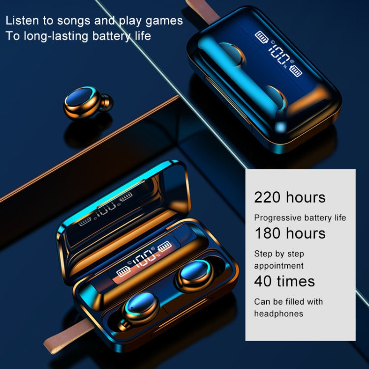 F9-5C Jerry Solution Touch Bluetooth Earphone with Magnetic Charging Box, Support Three-screen LED Power Display & Power Bank & Call & Siri & Hand Strap, F9-5C Jerry