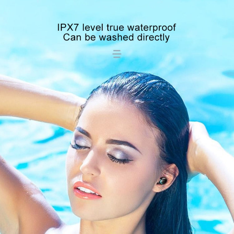 F9-5C Three-screen Digital Display Noise Reduction Bluetooth Earphone, F9-5C without Strap Black