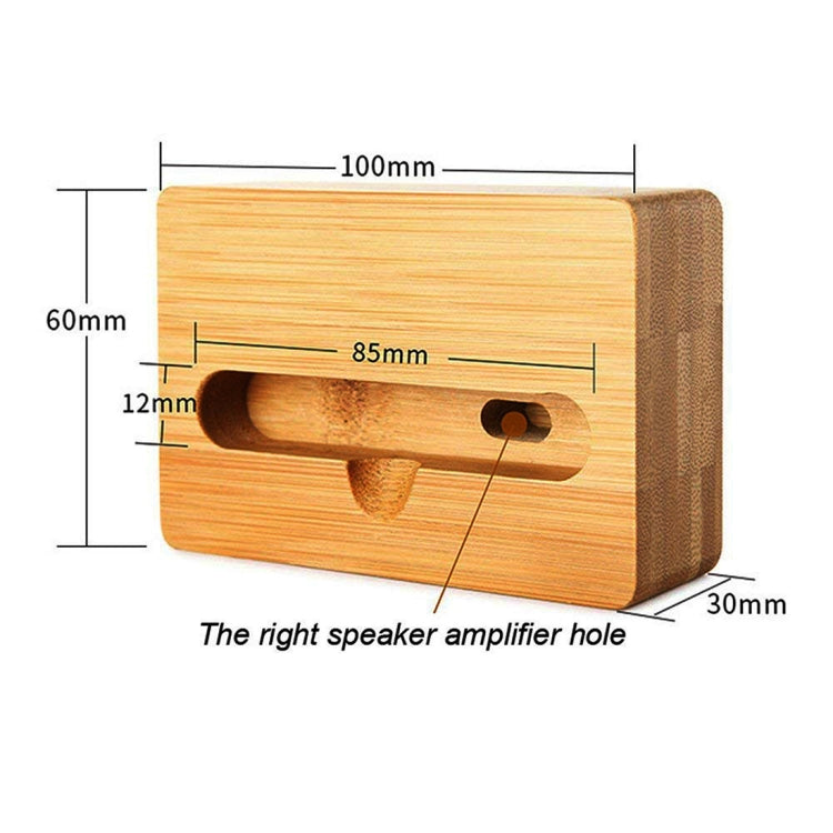 HQ-J101 Universal Bamboo Phone Desktop Stand Holder for Smart Phones within 5.5 inches