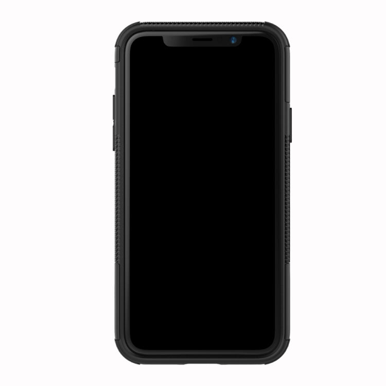 For iPhone X / XS Tire Texture TPU+PC Shockproof Case with Holder