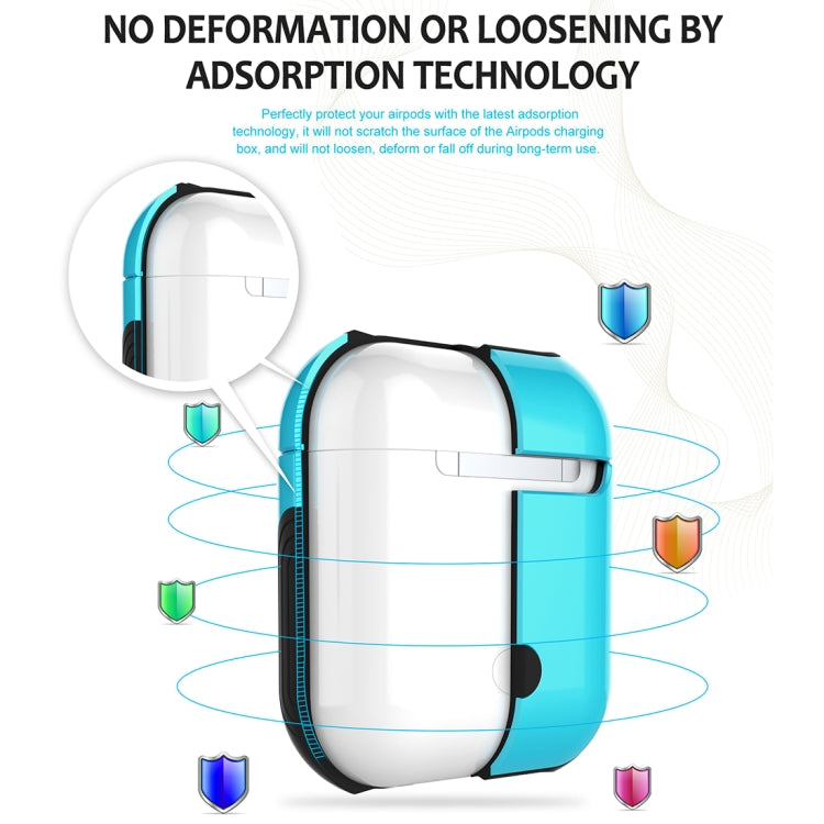 Varnished PC Bluetooth Earphones Case Anti-lost Storage Bag for Apple AirPods 1/2