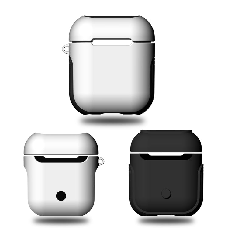 Frosted Rubber Paint + PC Bluetooth Earphones Case Anti-lost Storage Bag for Apple AirPods 1/2