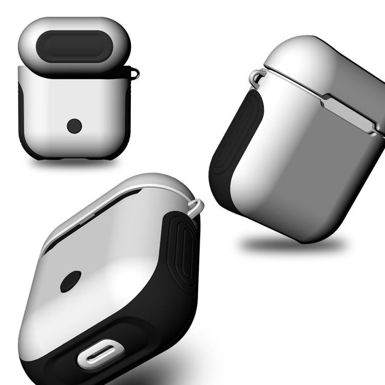 Frosted Rubber Paint + PC Bluetooth Earphones Case Anti-lost Storage Bag for Apple AirPods 1/2