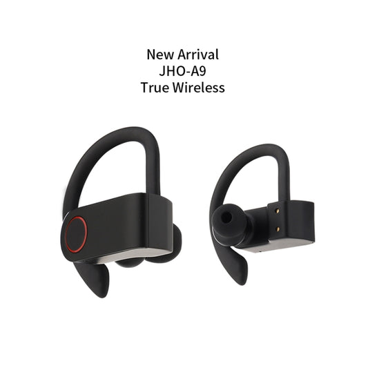 JHO-A9 TWS earphones with integrated zipper storage bag and charging case included