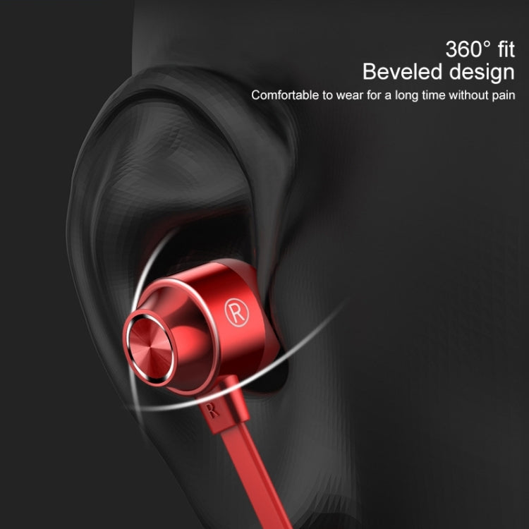 Bluetooth 5.1 Round Wire Neck-mounted Bluetooth Sports Earphone with Magnetic Function, Black, Red, White