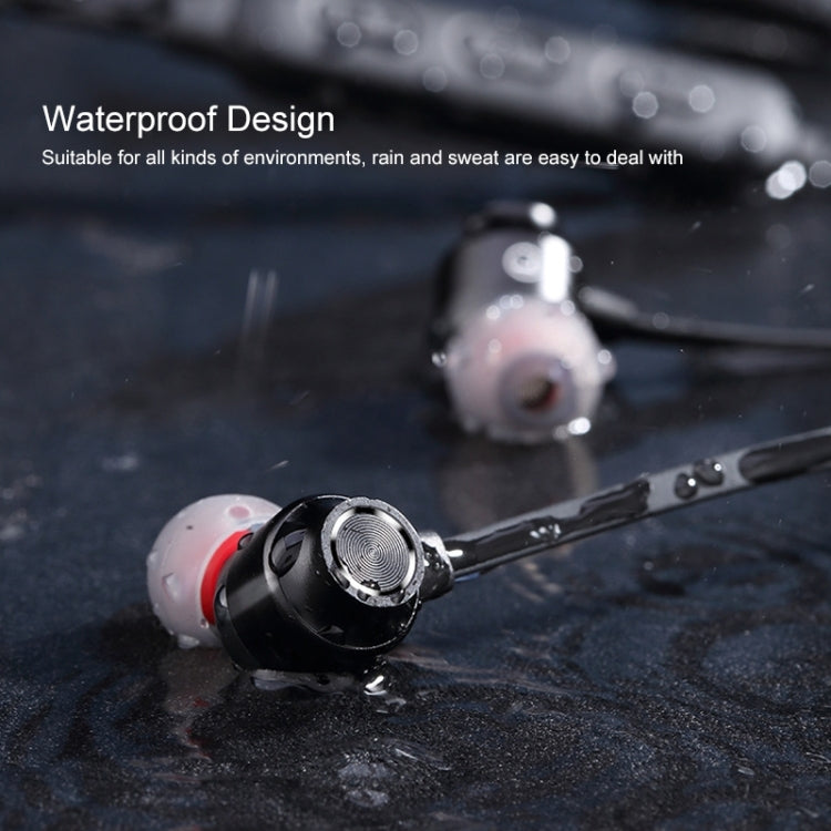 Bluetooth 5.1 Round Wire Neck-mounted Bluetooth Sports Earphone with Magnetic Function, Black, Red, White