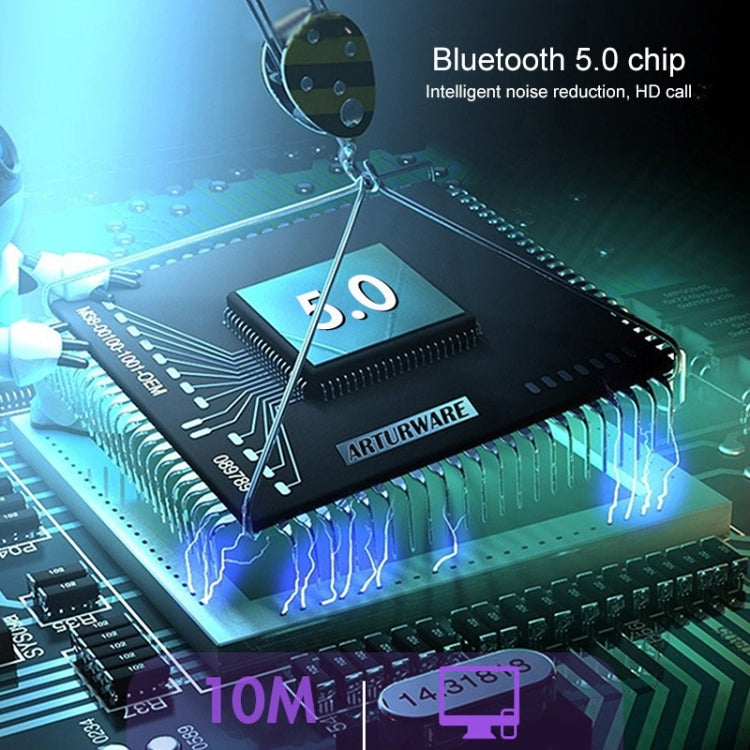 Bluetooth 5.1 Round Wire Neck-mounted Bluetooth Sports Earphone with Magnetic Function, Black, Red, White