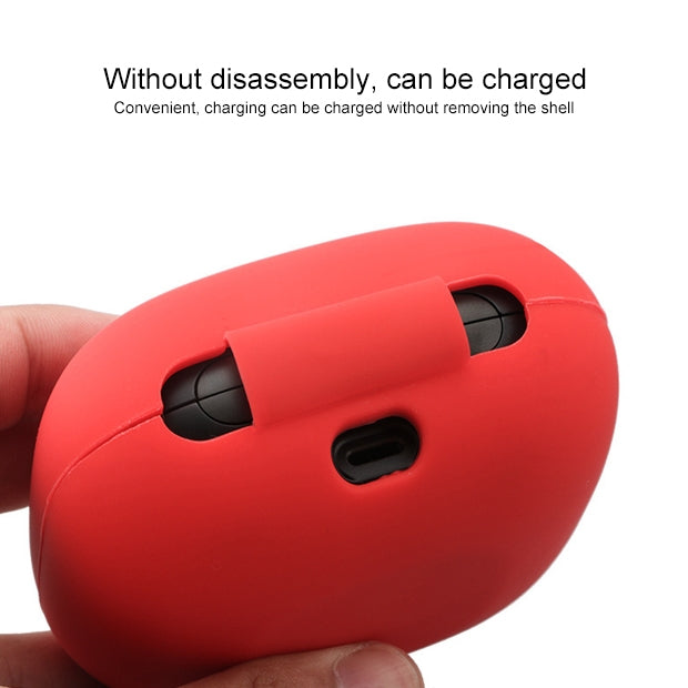 Solid Color Silicone Wireless Bluetooth Earphone Protective Case for Beats Powerbeats Pro, Light Purple, Mint Green, Purple, Red, Wine Red, Black, Yellow, Dark Blue, Gray Blue, Grass Green, Grey