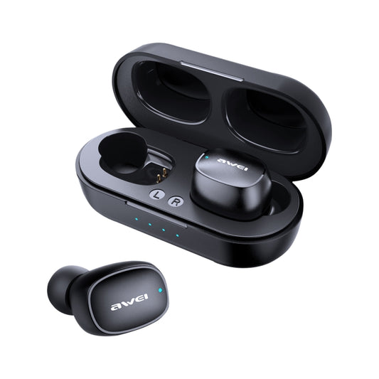 Compact charging case for awei T13 wireless earphones with LED indicator