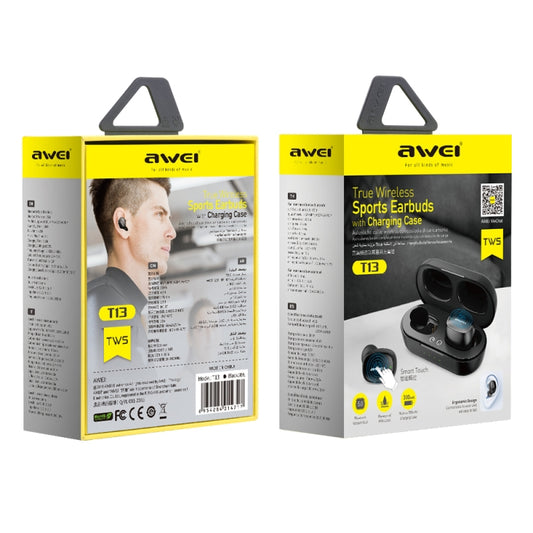 Dual earpieces from awei T13 sports headset with touch controls
