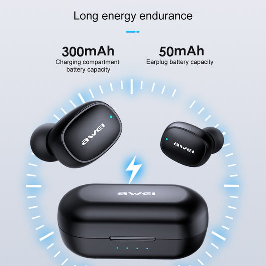 Runner wearing awei T13 true wireless earbuds during workout session