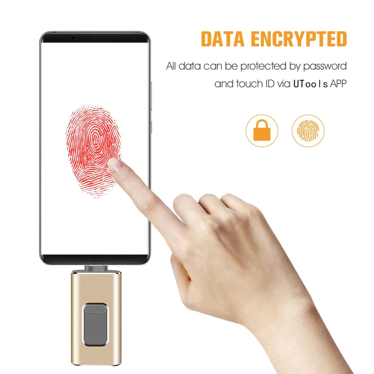 Clé USB 32 Go Richwell 3 en 1 Type-C + 8 broches + USB 3.0 en métal avec fonction OTG