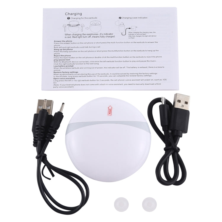 Écouteurs stéréo sans fil Bluetooth 5.0 TWS Ture T12 avec étui de chargement