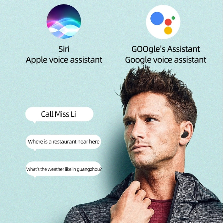 A6S IPX4 Waterproof Bluetooth 5.0 Wireless Bluetooth Earphone with Charging Box, Support for HD Calls & Siri & IOS Power Display