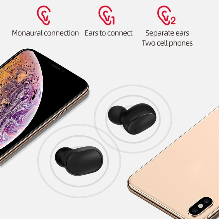 A6S IPX4 Waterproof Bluetooth 5.0 Wireless Bluetooth Earphone with Charging Box, Support for HD Calls & Siri & IOS Power Display
