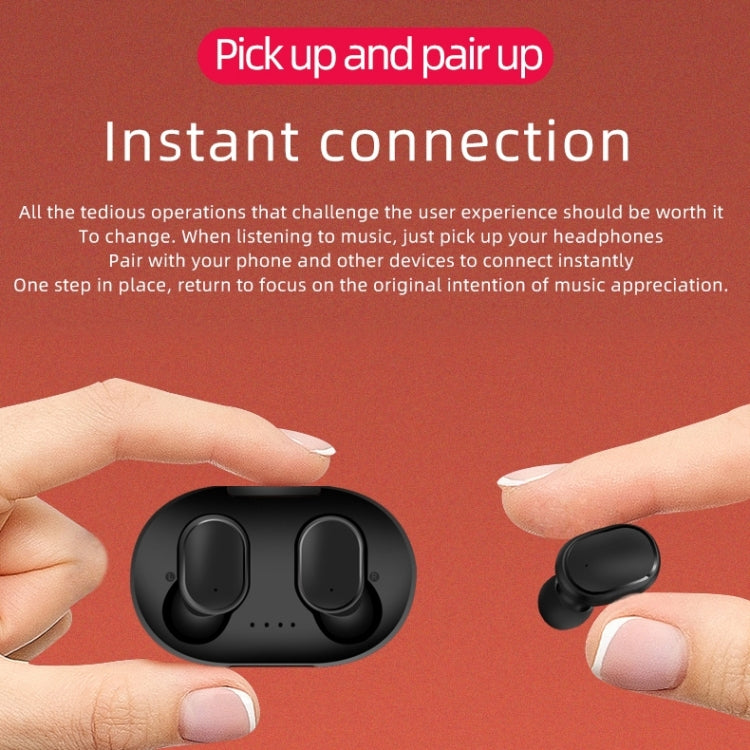 A6S IPX4 Waterproof Bluetooth 5.0 Wireless Bluetooth Earphone with Charging Box, Support for HD Calls & Siri & IOS Power Display