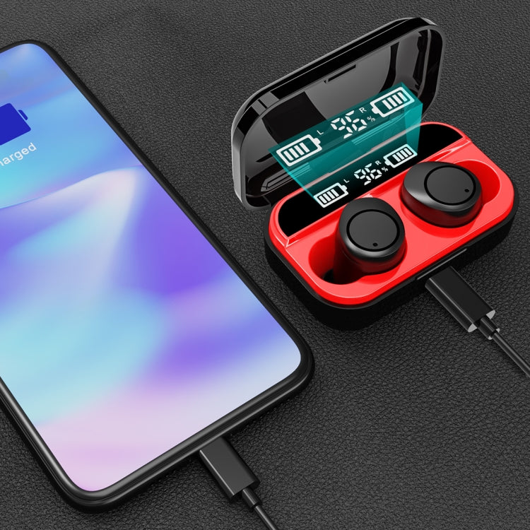 X5 TWS Bluetooth V5.0 Wireless Stereo Headset with Charging Case and Digital Display, Support Intelligent Pairing