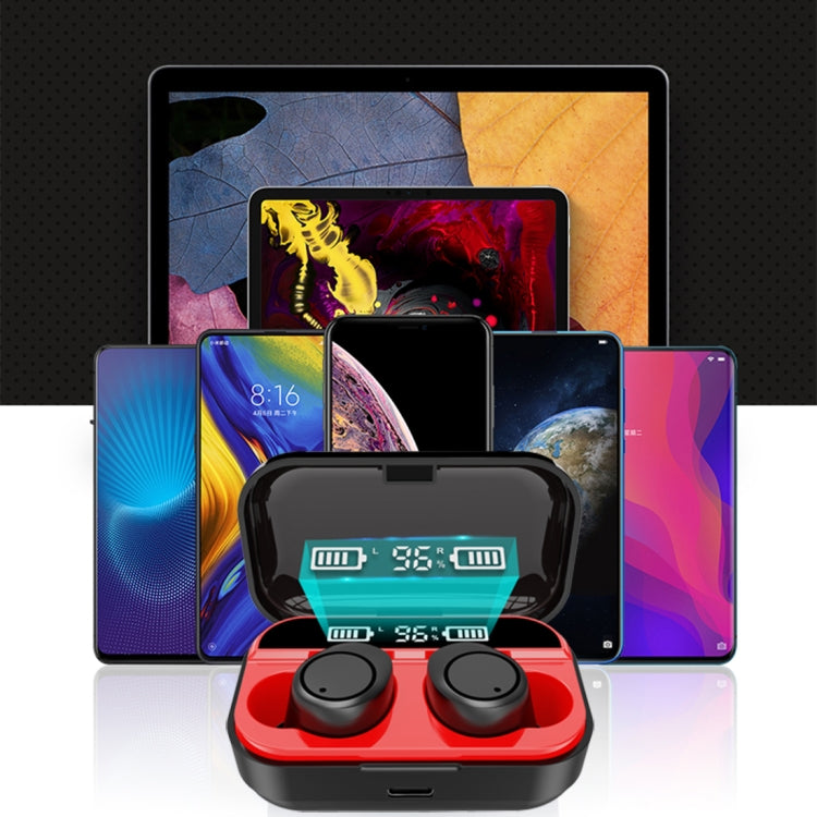 X5 TWS Bluetooth V5.0 Wireless Stereo Headset with Charging Case and Digital Display, Support Intelligent Pairing