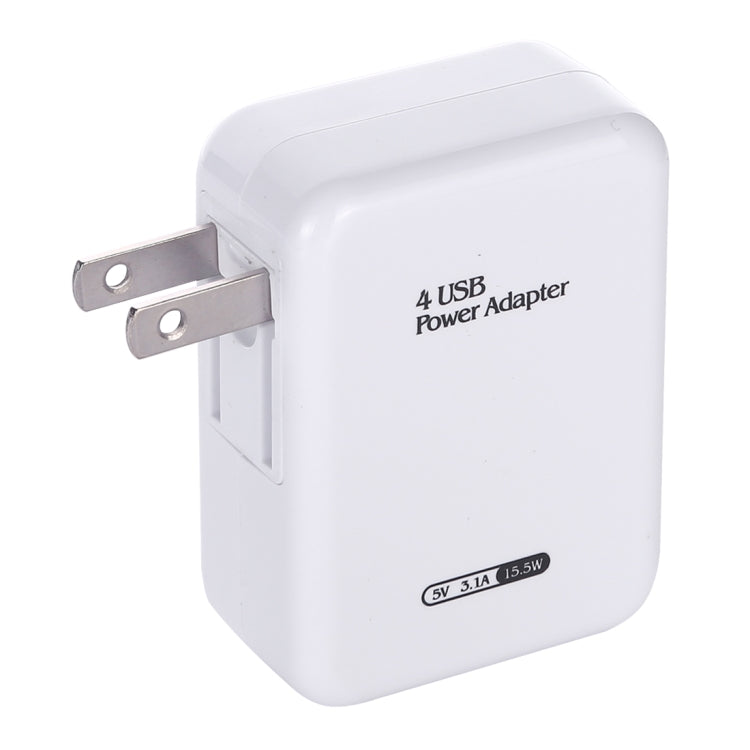HT-CD03 15.5W 5V 3.1A 4-Port USB Wall Charger Travel Charger, US Plug, HT-CD03