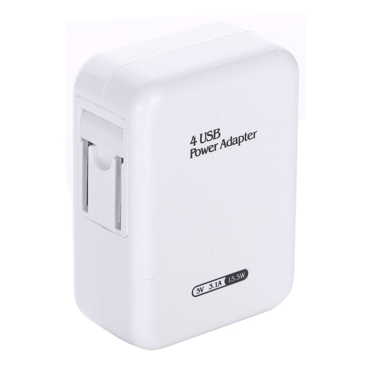 HT-CD03 15.5W 5V 3.1A 4-Port USB Wall Charger Travel Charger, US Plug, HT-CD03