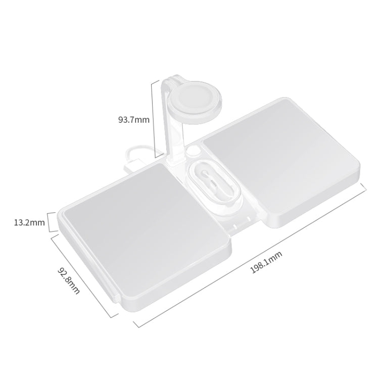 K04 4 in 1 10W Qi Standard Wireless Charger for Mobile Phones & iWatch & AirPods