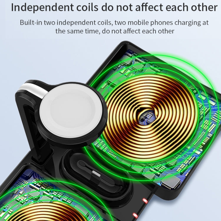 K04 4 in 1 10W Qi Standard Wireless Charger for Mobile Phones & iWatch & AirPods