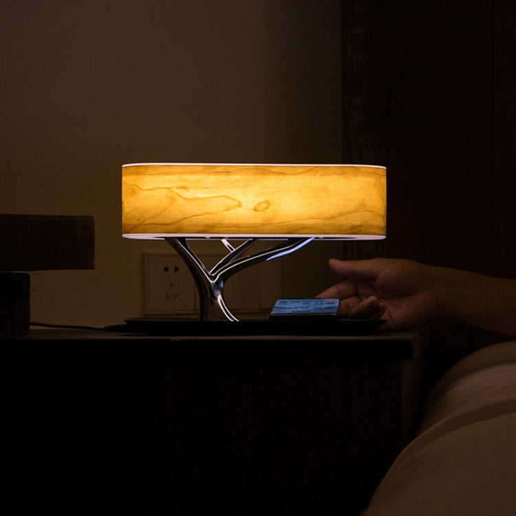 Lampe de bureau Bluetooth Tree Light avec chargeur sans fil pour téléphone, prise UE