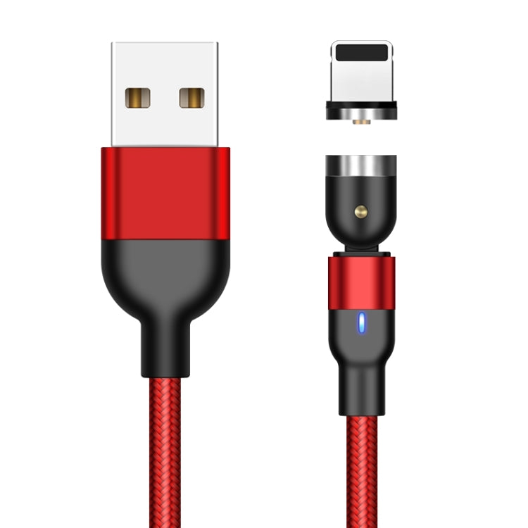 1m 2A Output USB to 8 Pin Nylon Braided Rotate Magnetic Charging Cable, 1m 8 Pin