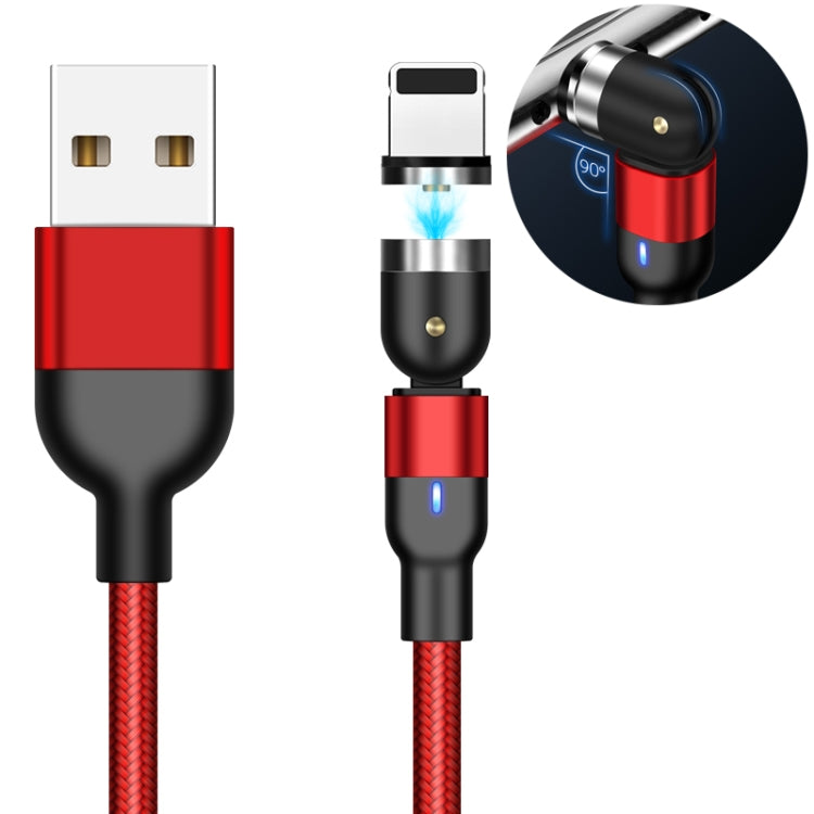 Câble de charge magnétique rotatif en nylon tressé USB vers 8 broches, sortie 2 A, 1 m, 8 broches