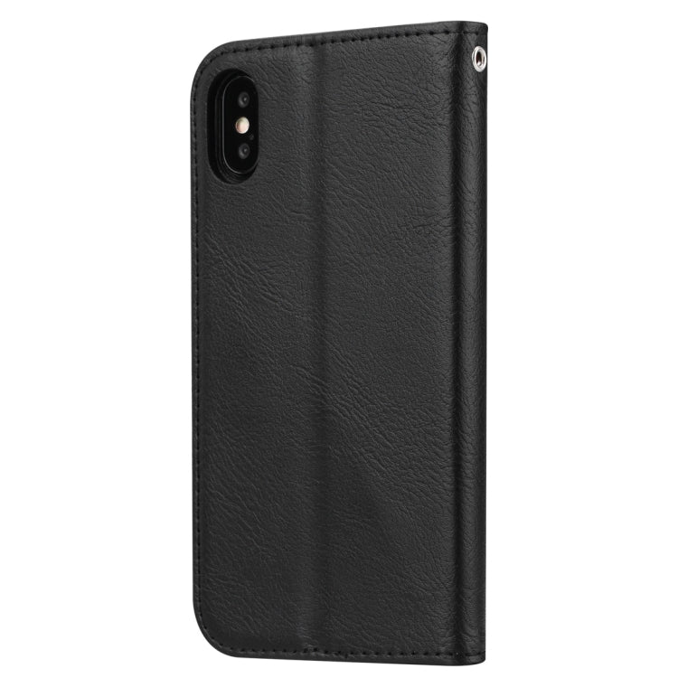For iPhone X / XS Knead Skin Texture Horizontal Flip Leather Case with Photo Frame & Holder & Card Slots & Wallet, For iPhone XS / X