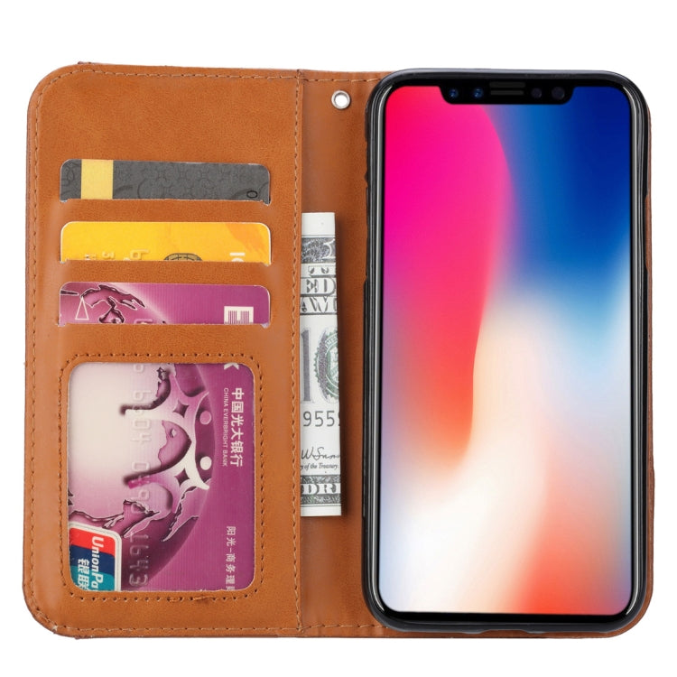 For iPhone X / XS Knead Skin Texture Horizontal Flip Leather Case with Photo Frame & Holder & Card Slots & Wallet, For iPhone XS / X