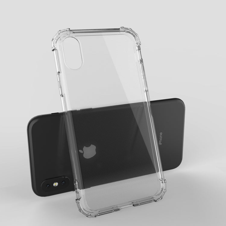 For iPhone X / XS Shockproof Transparent TPU Soft Case