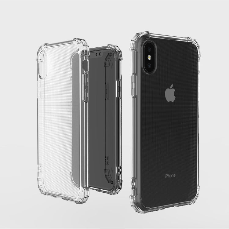 For iPhone X / XS Shockproof Transparent TPU Soft Case