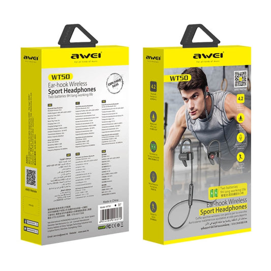 Neckband Bluetooth earphone displaying charging port and cable connections