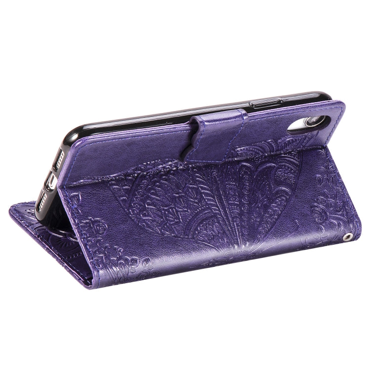 For iPhone X Butterfly Love Flowers Embossing Horizontal Flip Leather Case with Holder & Card Slots & Wallet & Lanyard, For iPhone X