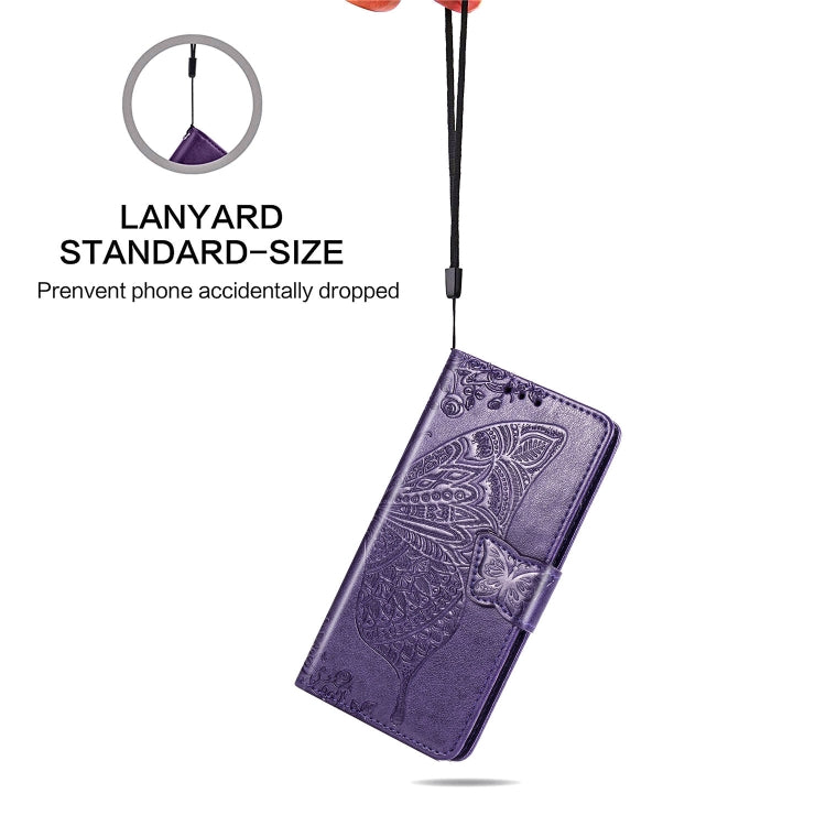 For iPhone X Butterfly Love Flowers Embossing Horizontal Flip Leather Case with Holder & Card Slots & Wallet & Lanyard, For iPhone X
