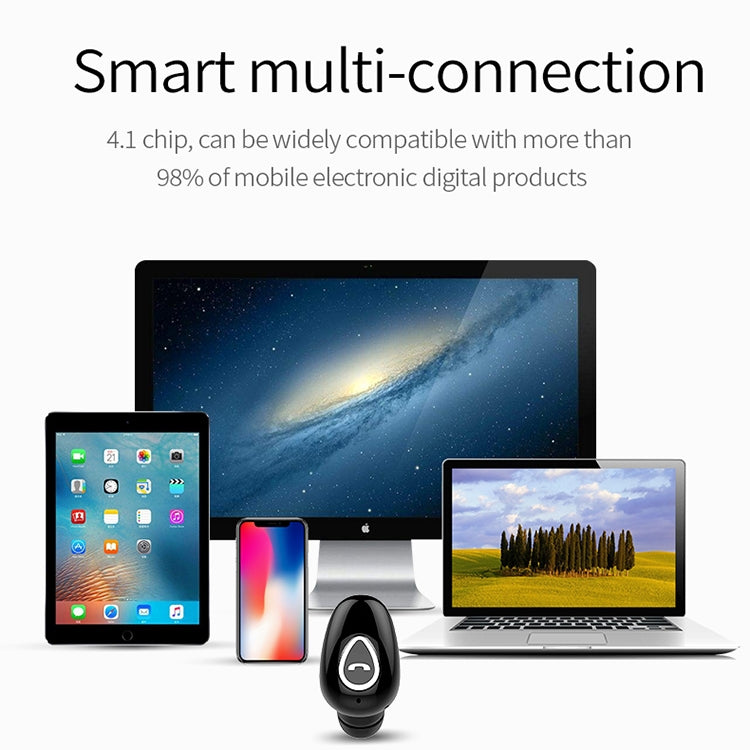 YX01 Sweatproof Bluetooth 4.1 Wireless Bluetooth Earphone, Support Memory Connection & HD Call, White, Black, Flesh Color, Rose Gold, Silver