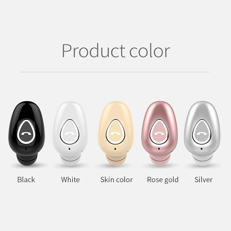YX01 Sweatproof Bluetooth 4.1 Wireless Bluetooth Earphone, Support Memory Connection & HD Call, White, Black, Flesh Color, Rose Gold, Silver