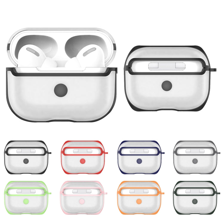 APC001 For AirPods Pro PC + TPU Transparent Earphone Protective Case with Hook