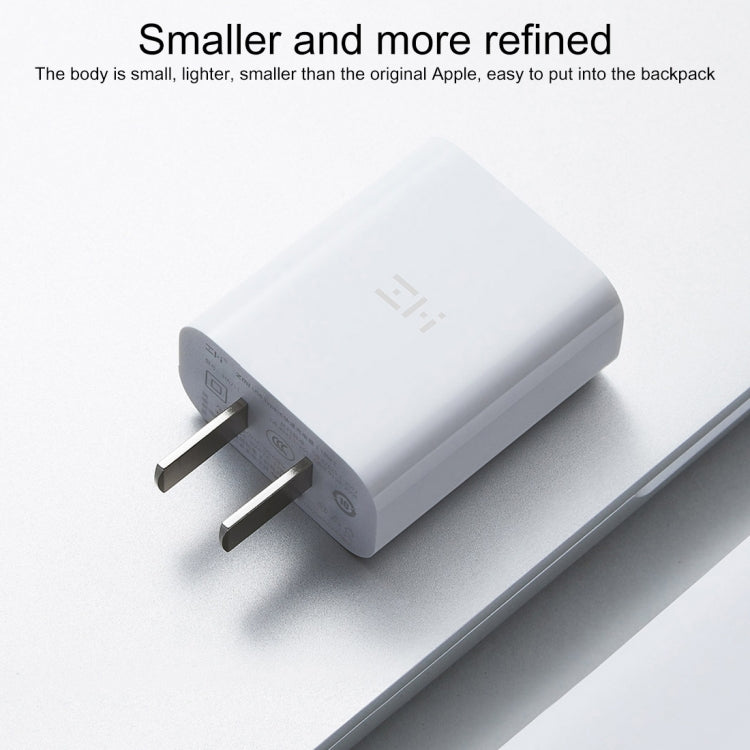 Chargeur rapide d'origine Xiaomi Youpin ZMI 20 W avec câble de charge Type-C/USB-C vers 8 broches, prise américaine