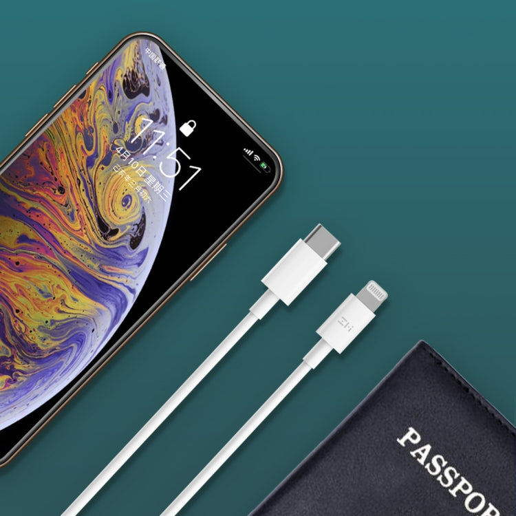 Chargeur rapide d'origine Xiaomi Youpin ZMI 20 W avec câble de charge Type-C/USB-C vers 8 broches, prise américaine