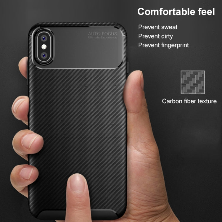 Coque antichoc en TPU pour iPhone X/XS, motif scarabée, texture fibre de carbone