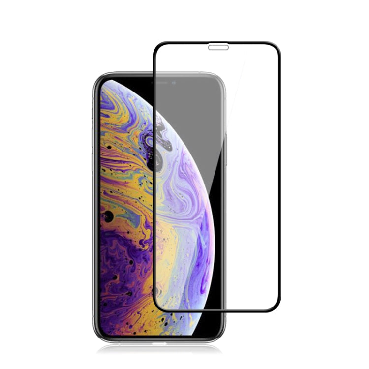 For iPhone XS / X mocolo 0.33mm 9H 2.5D Silk Print Tempered Glass Film, iPhone XS / X