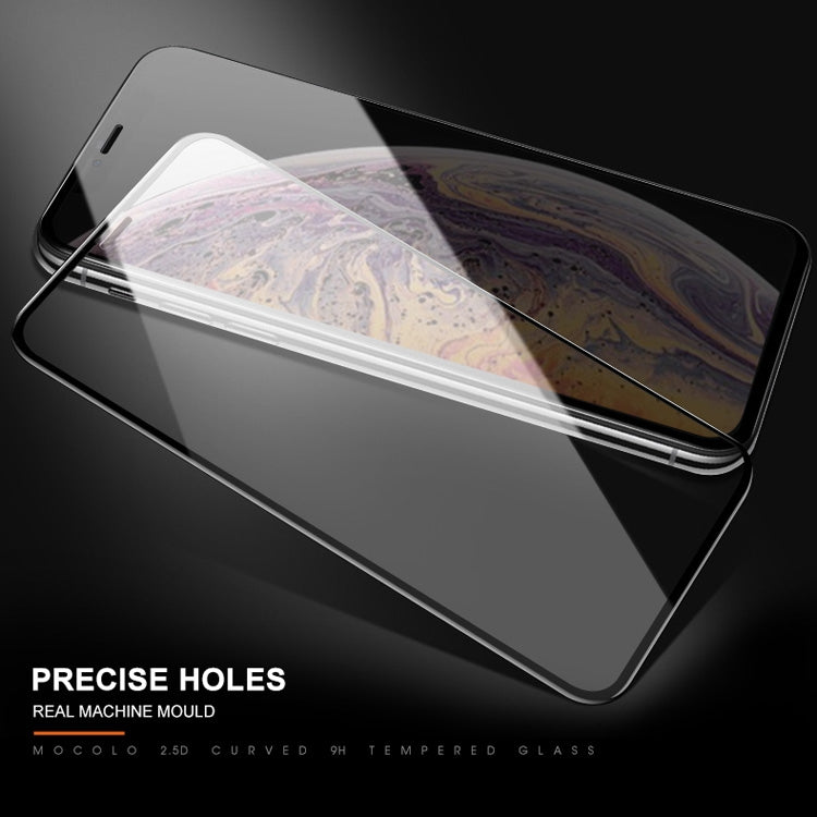 For iPhone XS / X mocolo 0.33mm 9H 2.5D Silk Print Tempered Glass Film, iPhone XS / X