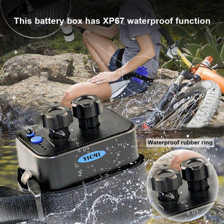 6 Sections 18650 Battery Multi-function Mobile Power Box with 12.4v Round Head & 5v USB Dual Voltage Output Without Battery, 12.4v