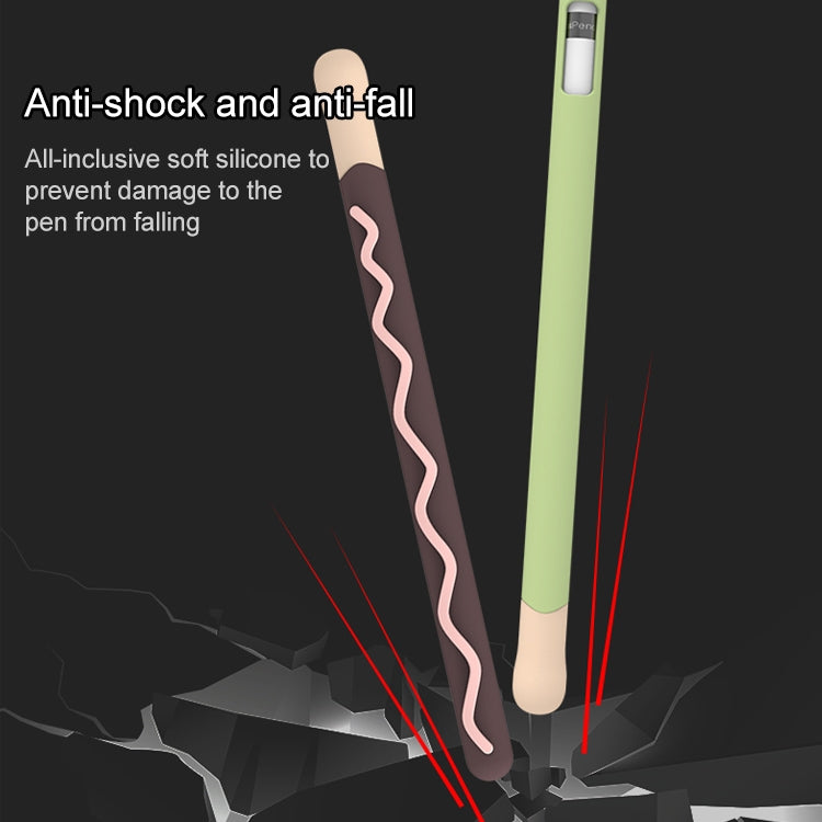 LOVE MEI For Apple Pencil 1 Stripe Design Stylus Pen Silicone Protective Case Cover, For Apple Pencil 1