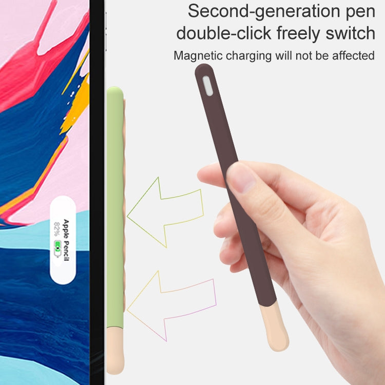 LOVE MEI For Apple Pencil 1 Stripe Design Stylus Pen Silicone Protective Case Cover, For Apple Pencil 1